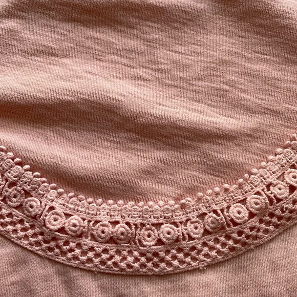 J Crew Light Peach Crochet Trim Tank Top, Size XL - Picture 6 of 6
